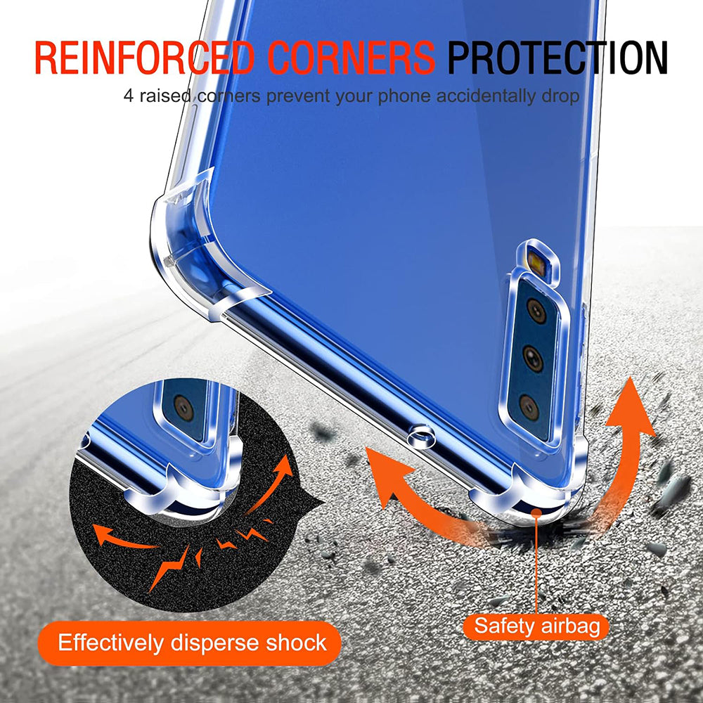 Case for Samsung Galaxy A7 (2018) A750, Techsuit, Shockproof Clear, Transparent
