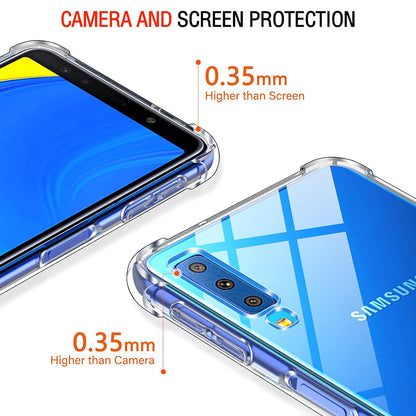 Case for Samsung Galaxy A7 (2018) A750, Techsuit, Shockproof Clear, Transparent