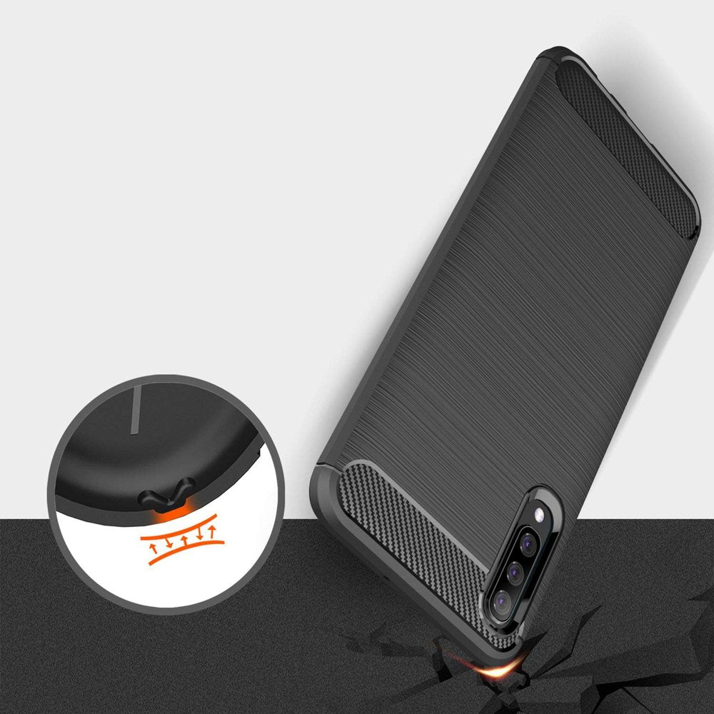 Case for Samsung Galaxy A70s A707 / A70 A705, Techsuit, Carbon, Black