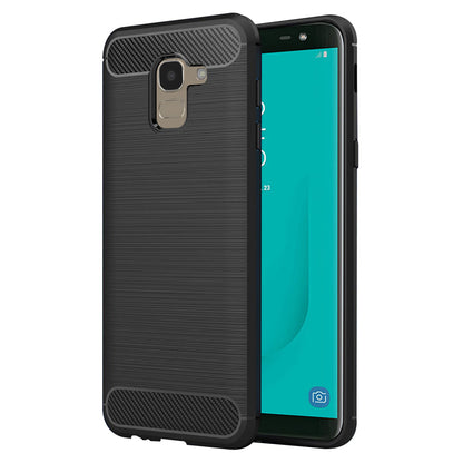 Θήκη για Samsung Galaxy J6 J600, Techsuit, Carbon, Μαύρο