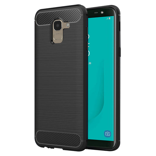 Θήκη για Samsung Galaxy J6 J600, Techsuit, Carbon, Μαύρο