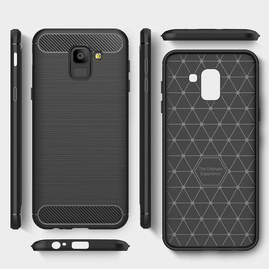 Θήκη για Samsung Galaxy J6 J600, Techsuit, Carbon, Μαύρο