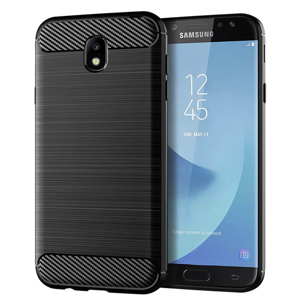 Θήκη για Samsung Galaxy J7 (2017) J730, Techsuit, Carbon, Μαύρο