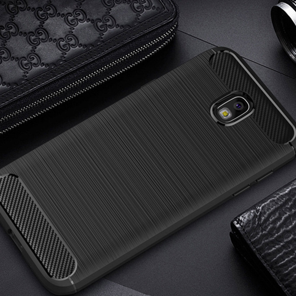 Θήκη για Samsung Galaxy J7 (2017) J730, Techsuit, Carbon, Μαύρο