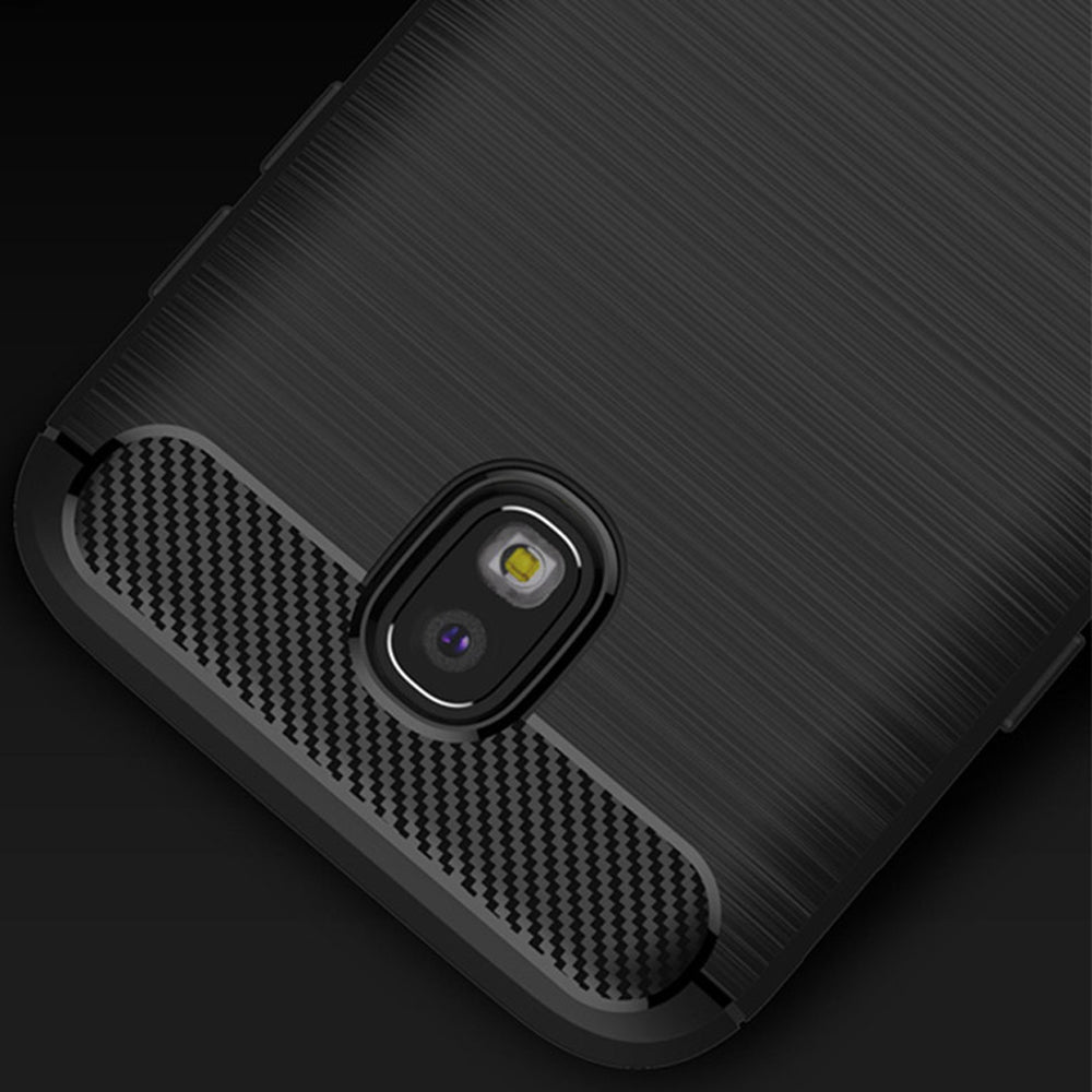Θήκη για Samsung Galaxy J7 (2017) J730, Techsuit, Carbon, Μαύρο