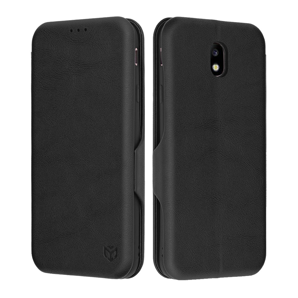 Θήκη για Samsung Galaxy J7 (2017) J730, Techsuit, Safe Wallet Plus, Μαύρο