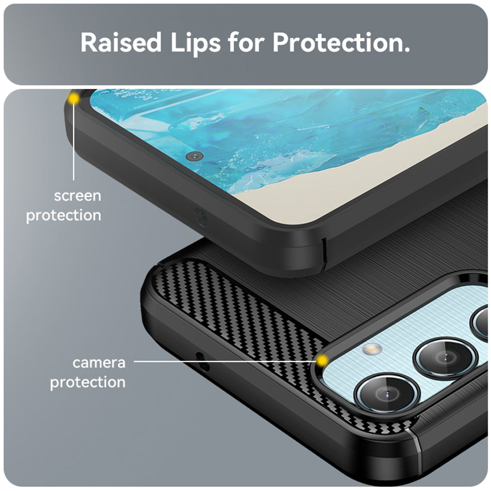 Θήκη για Samsung Galaxy M35, Techsuit, Carbon, Μαύρο