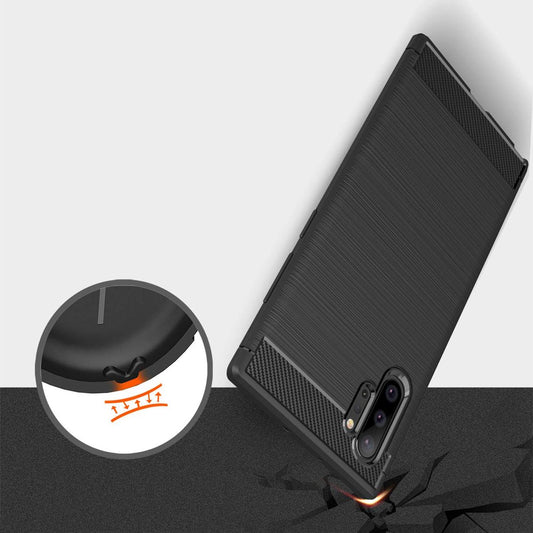 Θήκη για Samsung Galaxy Note 10+ 5G N976 / Note 10+ N975, Techsuit, Carbon, Μαύρο