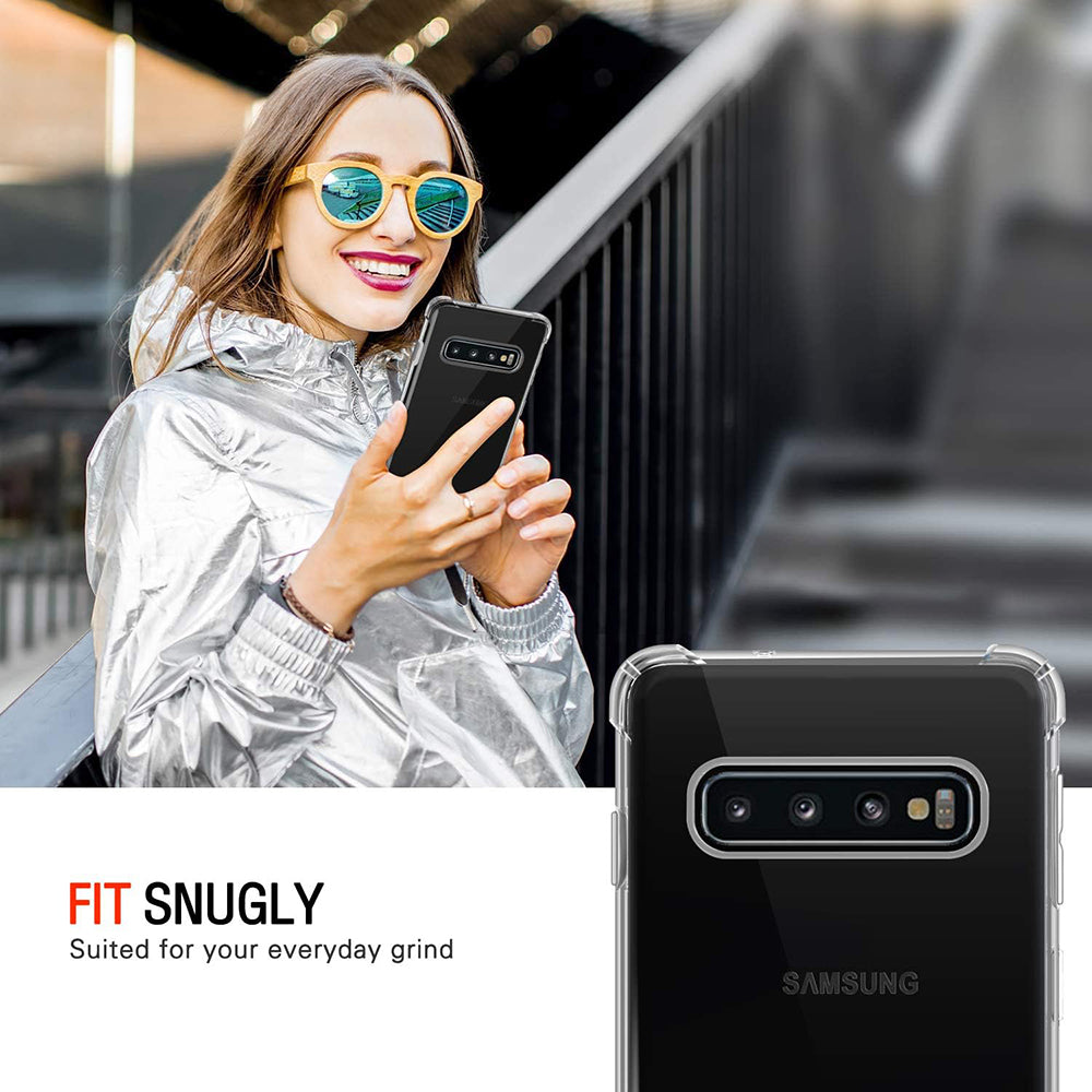 Θήκη για Samsung Galaxy S10 G973, Techsuit, Ανθεκτική σε Κρούσεις Διαφανής, Διάφανη