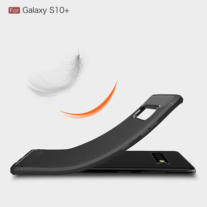 Θήκη για Samsung Galaxy S10+ G975, Techsuit, Carbon, Μαύρη