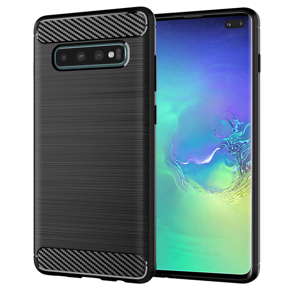Θήκη για Samsung Galaxy S10+ G975, Techsuit, Carbon, Μαύρη