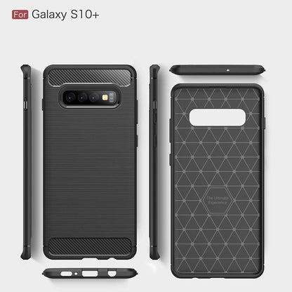 Θήκη για Samsung Galaxy S10+ G975, Techsuit, Carbon, Μαύρη