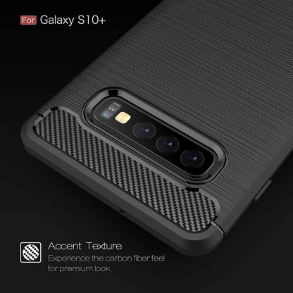 Θήκη για Samsung Galaxy S10+ G975, Techsuit, Carbon, Μαύρη