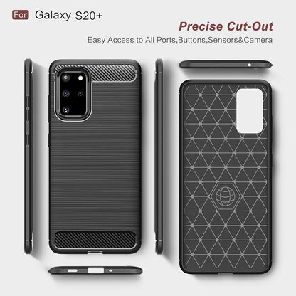 Θήκη για Samsung Galaxy S20+ 5G G986 / S20+ G985, Techsuit, Carbon, Μαύρη