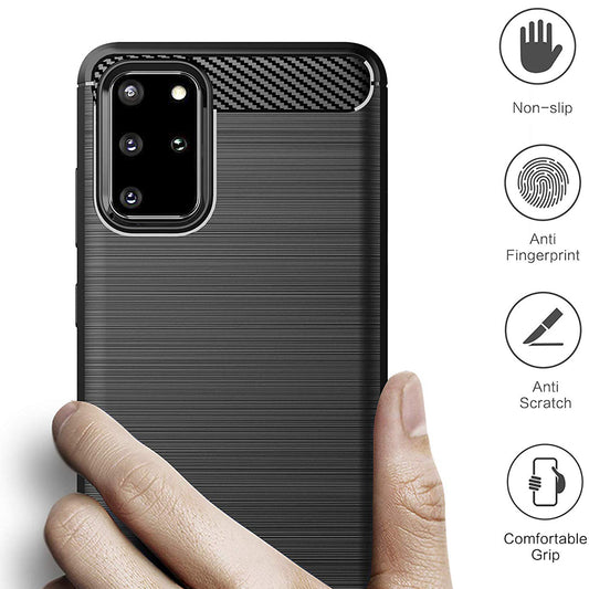Θήκη για Samsung Galaxy S20+ 5G G986 / S20+ G985, Techsuit, Carbon, Μαύρη