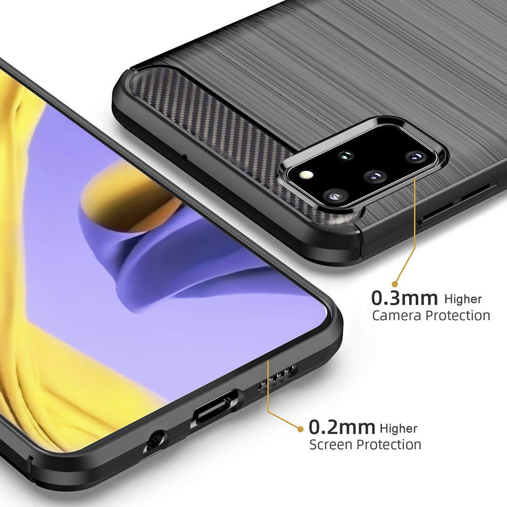 Θήκη για Samsung Galaxy S20+ 5G G986 / S20+ G985, Techsuit, Carbon, Μαύρη