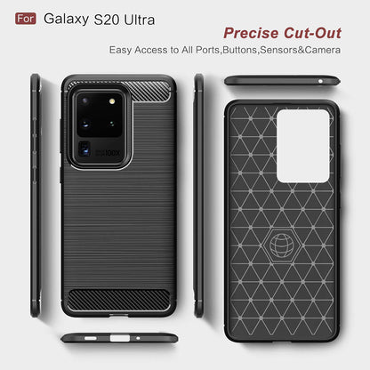 Θήκη για Samsung Galaxy S20 Ultra 5G G988 / S20 Ultra G988, Techsuit, Carbon, Μαύρη