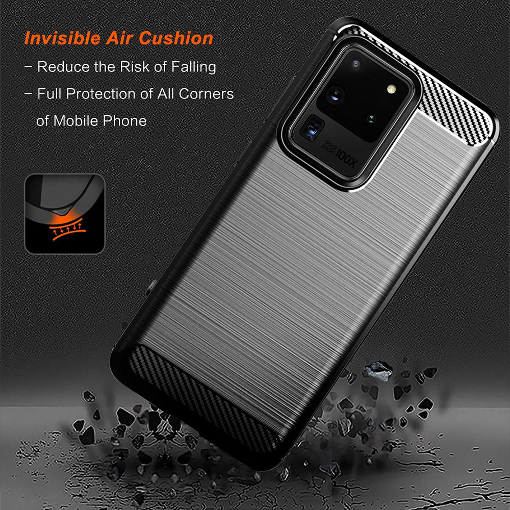 Θήκη για Samsung Galaxy S20 Ultra 5G G988 / S20 Ultra G988, Techsuit, Carbon, Μαύρη
