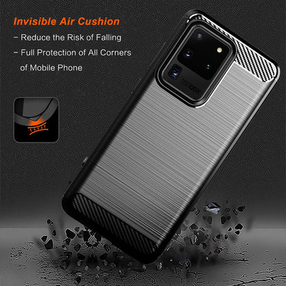 Θήκη για Samsung Galaxy S20 Ultra 5G G988 / S20 Ultra G988, Techsuit, Carbon, Μαύρη