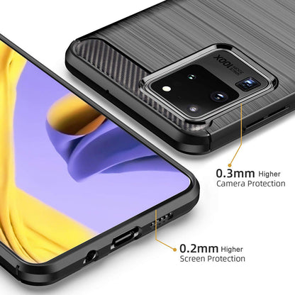 Θήκη για Samsung Galaxy S20 Ultra 5G G988 / S20 Ultra G988, Techsuit, Carbon, Μαύρη
