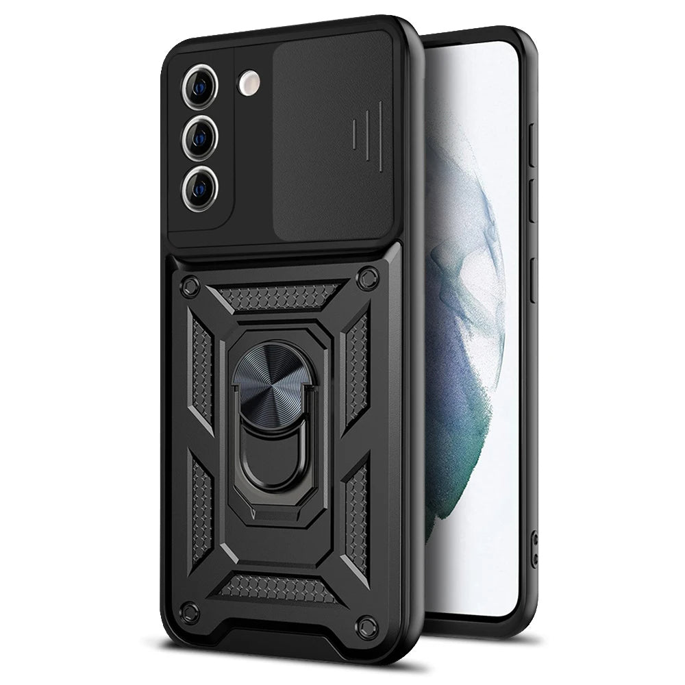Θήκη για Samsung Galaxy S21 5G G991, Techsuit, CamShield, Μαύρο