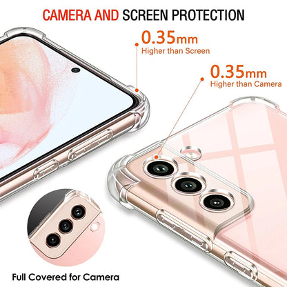 Case for Samsung Galaxy S21 FE 5G G990, Techsuit, Shockproof Clear, Transparent