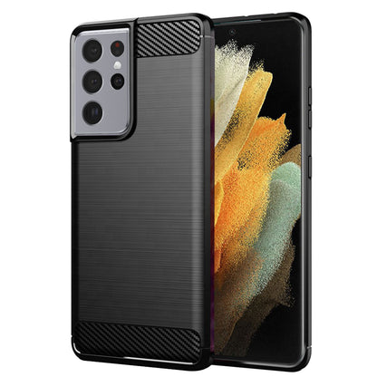 Θήκη για Samsung Galaxy S21 Ultra 5G G998, Techsuit, Carbon, Μαύρη