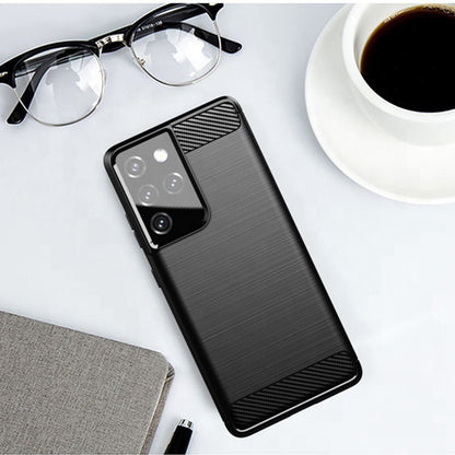 Θήκη για Samsung Galaxy S21 Ultra 5G G998, Techsuit, Carbon, Μαύρη