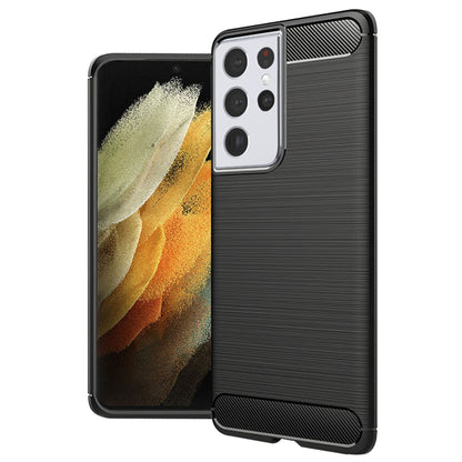 Θήκη για Samsung Galaxy S21 Ultra 5G G998, Techsuit, CarbonFiber, Μαύρη