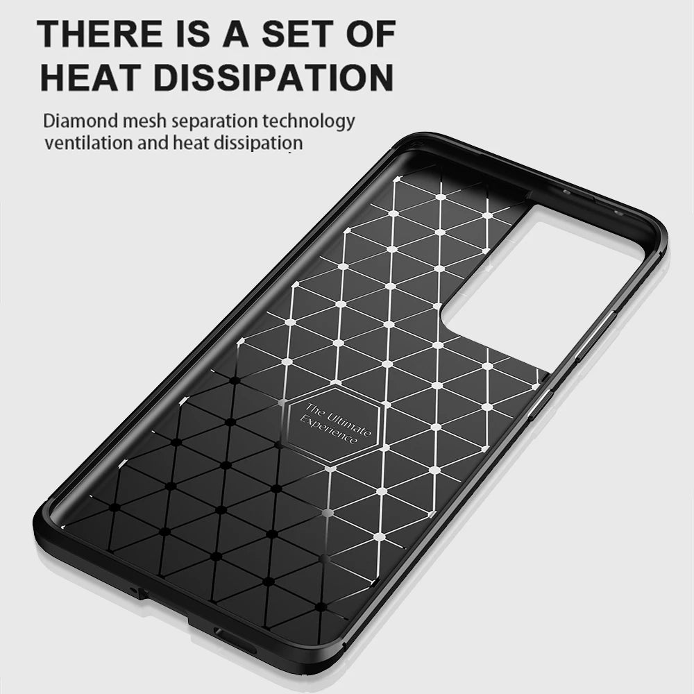 Θήκη για Samsung Galaxy S21 Ultra 5G G998, Techsuit, CarbonFiber, Μαύρη