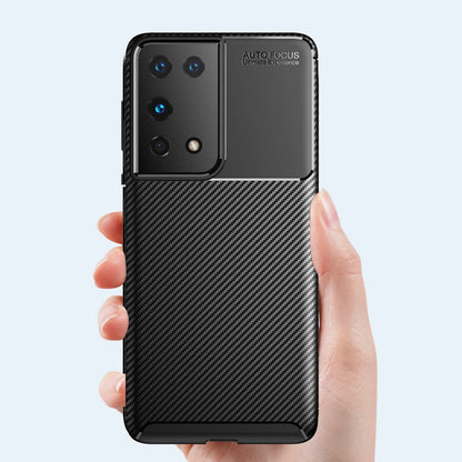 Θήκη για Samsung Galaxy S21 Ultra 5G G998, Techsuit, CarbonFiber, Μαύρη