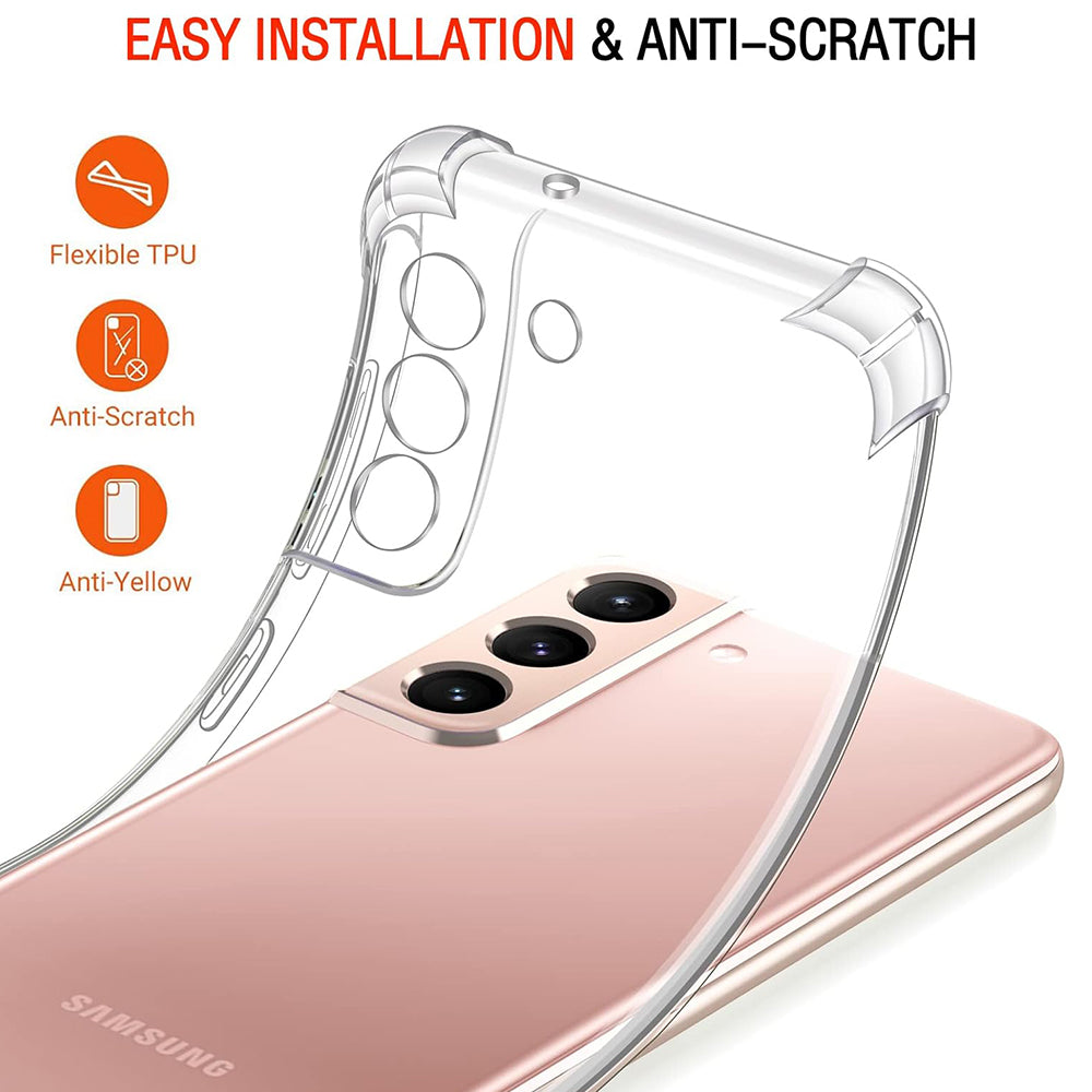 Case for Samsung Galaxy S22 5G S901, Techsuit, Shockproof Clear, Transparent