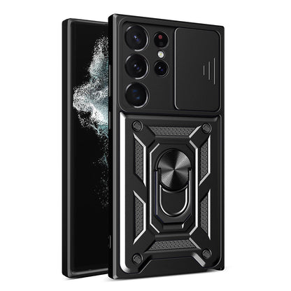 Θήκη για Samsung Galaxy S22 Ultra 5G S908, Techsuit, CamShield, Μαύρη