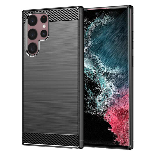 Θήκη για Samsung Galaxy S22 Ultra 5G S908, Techsuit, Carbon, Μαύρη