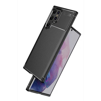 Θήκη για Samsung Galaxy S22 Ultra 5G S908, Techsuit, CarbonFiber, Μαύρη