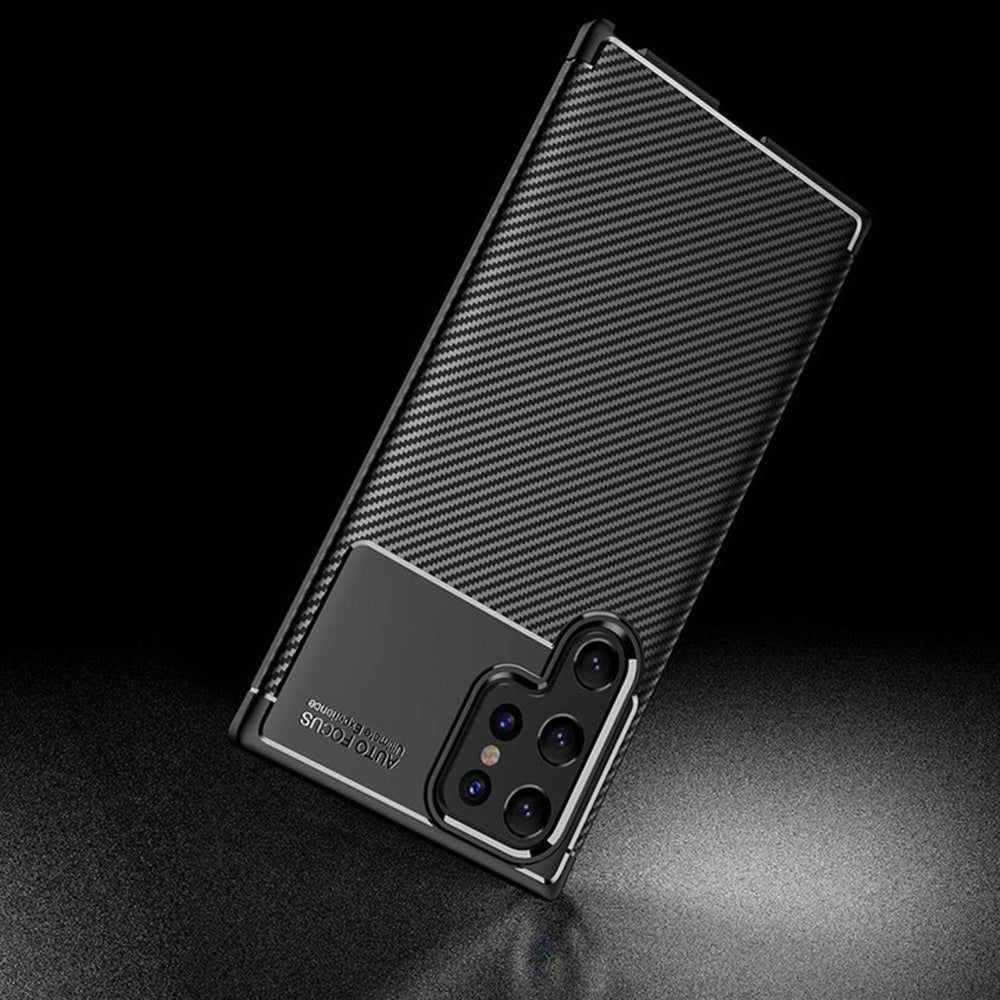 Θήκη για Samsung Galaxy S22 Ultra 5G S908, Techsuit, CarbonFiber, Μαύρη