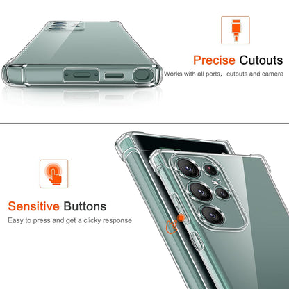 Θήκη για Samsung Galaxy S22 Ultra 5G S908, Techsuit, Ανθεκτική σε Κρούσεις Διαφανής, Διάφανη