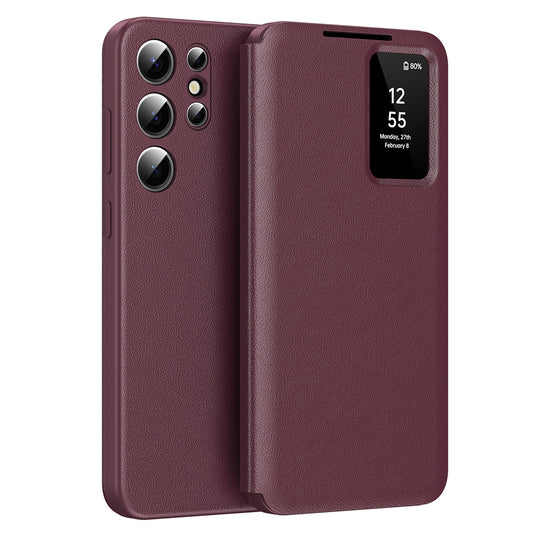Θήκη για Samsung Galaxy S22 Ultra 5G S908, Techsuit, SmartView, Κόκκινο