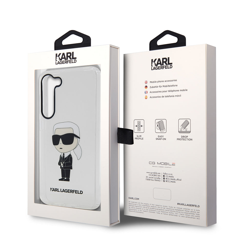 Θήκη για Samsung Galaxy S23+ S916, Karl Lagerfeld, Ikonik Karl, Διάφανη
