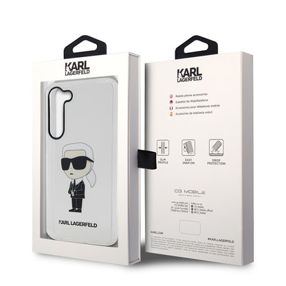 Θήκη για Samsung Galaxy S23+ S916, Karl Lagerfeld, Ikonik Karl, Διάφανη