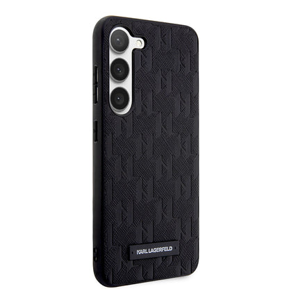 Θήκη για Samsung Galaxy S23+ S916, Karl Lagerfeld, Saffiano Monogram Metal Logo, Μαύρη