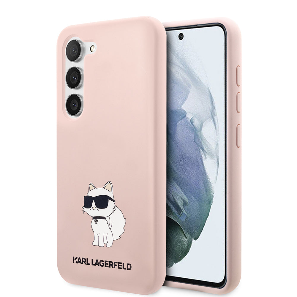 Case for Samsung Galaxy S23+ S916, Karl Lagerfeld, Silicone Choupette, Pink