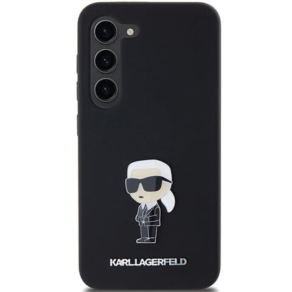 Θήκη για Samsung Galaxy S23+ S916, Karl Lagerfeld, Silicone Ikonik Karl Metal, Μαύρη