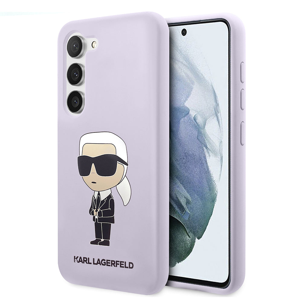 Θήκη για Samsung Galaxy S23+ S916, Karl Lagerfeld, Silicone Ikonik Karl, Μοβ