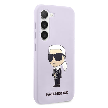 Θήκη για Samsung Galaxy S23+ S916, Karl Lagerfeld, Silicone Ikonik Karl, Μοβ