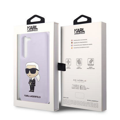 Θήκη για Samsung Galaxy S23+ S916, Karl Lagerfeld, Silicone Ikonik Karl, Μοβ
