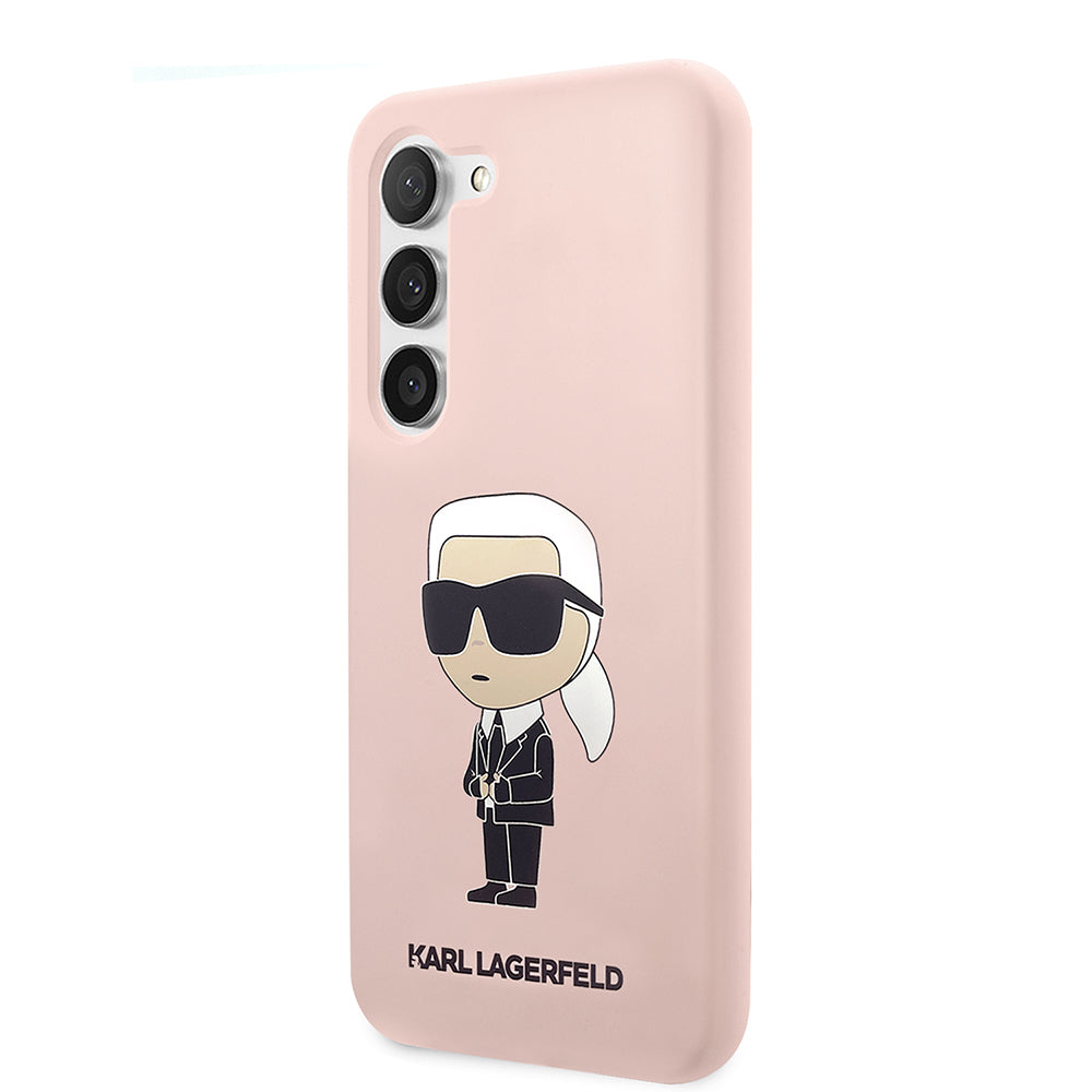 Θήκη για Samsung Galaxy S23+ S916, Karl Lagerfeld, Silicone Ikonik Karl, Ροζ
