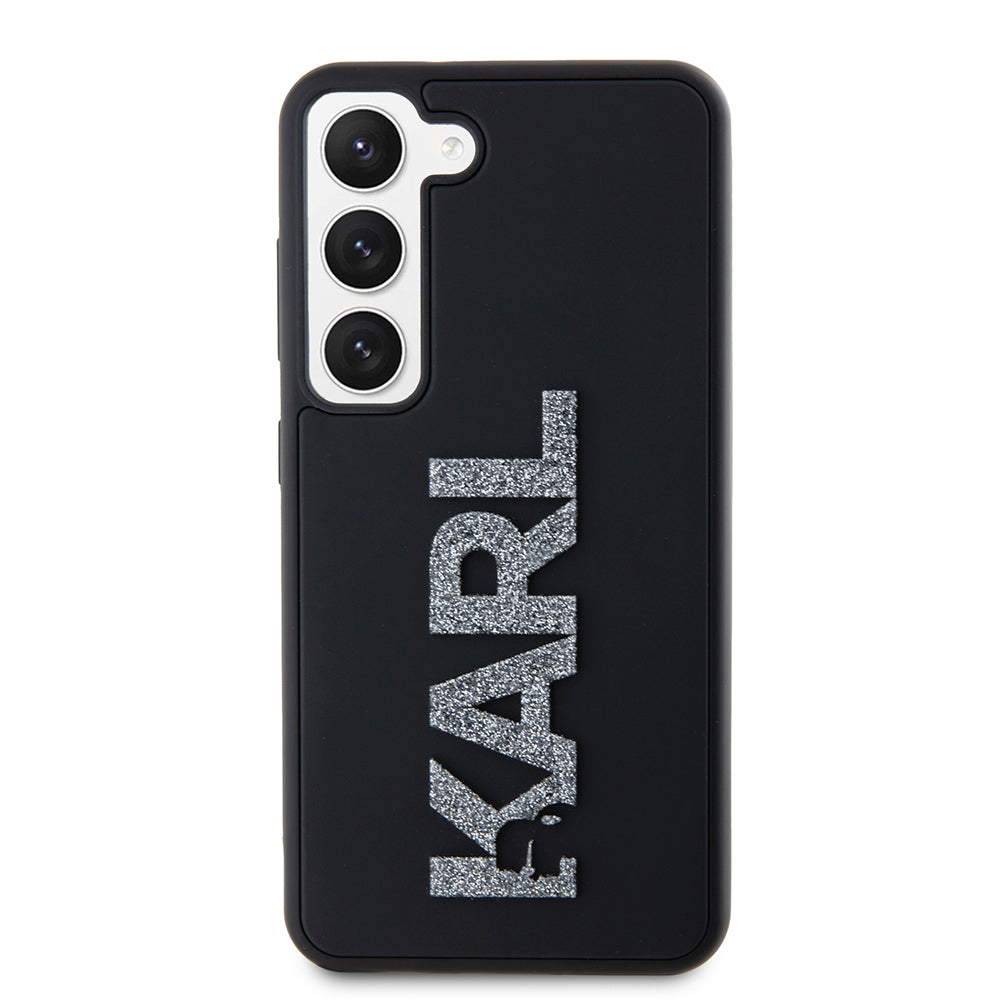 Θήκη για Samsung Galaxy S23 S911, Karl Lagerfeld, 3D Rubber Glitter Logo, Μαύρη