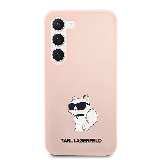 Θήκη για Samsung Galaxy S23 S911, Karl Lagerfeld, Silicone Choupette, Ροζ