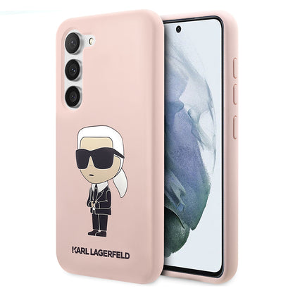 Case for Samsung Galaxy S23 S911, Karl Lagerfeld, Ikonik Karl Silicone, Pink